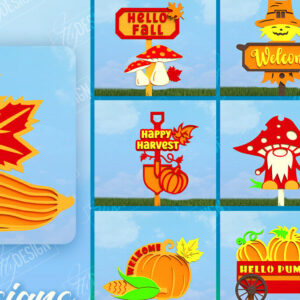 Intra απο ξύλο plywood  Χρώμα wenge 3mm-4mm πάχος - Πακέτο Fall Garden Stakes | Συγκομιδή |CNC Δίασταση 20x20 cm INTRAFABR-123166370