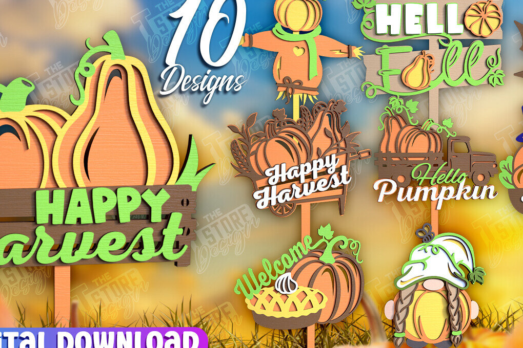 Intra απο ξύλο plywood  Χρώμα wenge 3mm-4mm πάχος - Πακέτο κοπής με λέιζερ Fall Garden Stakes |CNC Δίασταση 20x20 cm INTRAFABR-92898786