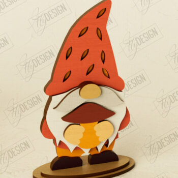 Intra απο ξύλο plywood  Χρώμα wenge 3mm-4mm πάχος - Πακέτο Fall Gnomes | Διακόσμηση Κήπου Δίασταση 15x15 cm INTRAFABR-71785472 - Image 4