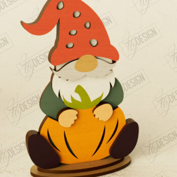 Intra απο ξύλο plywood  Χρώμα wenge 3mm-4mm πάχος - Πακέτο Fall Gnomes | Διακόσμηση Κήπου Δίασταση 15x15 cm INTRAFABR-71785472 - Image 6