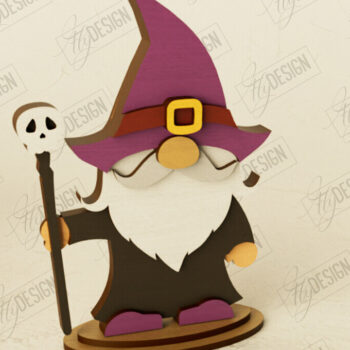 Intra απο ξύλο plywood  Χρώμα wenge 3mm-4mm πάχος - Fall Gnomes | Halloween Gnomes | CNC Δίασταση 15x15 cm INTRAFABR-70290722 - Image 1