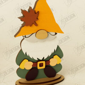 Intra απο ξύλο plywood  Χρώμα wenge 3mm-4mm πάχος - Fall Gnomes | Ημέρα των Ευχαριστιών | Συγκομιδή Δίασταση 15x15 cm INTRAFABR-69372670