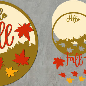 Intra απο ξύλο plywood  Χρώμα wenge 3mm-4mm πάχος - Fall Layered RoundSign 2 Δίασταση 30x20 cm INTRAFABR-71787725 - Image 1