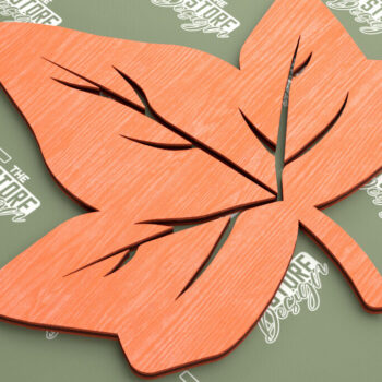 Intra απο ξύλο plywood Χρώμα wenge 3mm-4mm πάχος - Φθινοπωρινό φύλλο | Φθινοπωρινά Σύμβολα | Φθινοπωρινή σεζόν Δίασταση 30x20 cm INTRAFABR-71788584 - Image 1