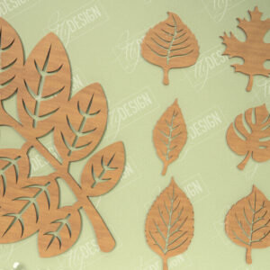 Intra απο ξύλο plywood  Χρώμα wenge 3mm-4mm πάχος - Δέσμη Φθινοπωρινών Φύλλων | Φθινοπωρινά Σύμβολα | CNC Δίασταση 30x20 cm INTRAFABR-80062866