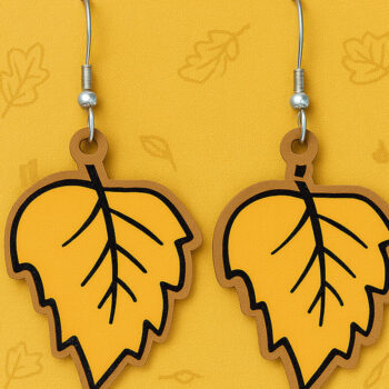 Intra απο ξύλο plywood  Χρώμα wenge 3mm-4mm πάχος - για φθινοπωρινά σκουλαρίκια Δίασταση 3x3 cm INTRAFABR-80062907 - Image 1