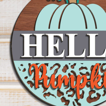 Intra απο ξύλο plywood  Χρώμα wenge 3mm-4mm πάχος - Πινακίδα φθινοπωρινής βεράντας στρογγυλή πόρτα Δίασταση 20x20 cm INTRAFABR-80088374 - Image 2