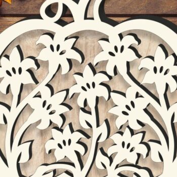 Intra απο ξύλο plywood  Χρώμα wenge 3mm-4mm πάχος - Fall Pumpkins Bundle , κοπής με λέιζερ Δίασταση 15x15 cm INTRAFABR-80089928 - Image 5