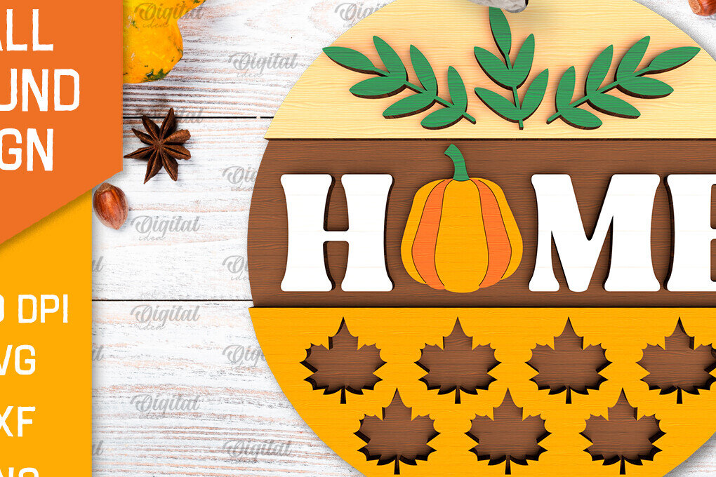 Intra απο ξύλο plywood  Χρώμα wenge 3mm-4mm πάχος - Στρογγυλή πινακίδα πτώσης με λέιζερ. Φθινοπωρινό σημάδι Δίασταση 30x20 cm INTRAFABR-80089962