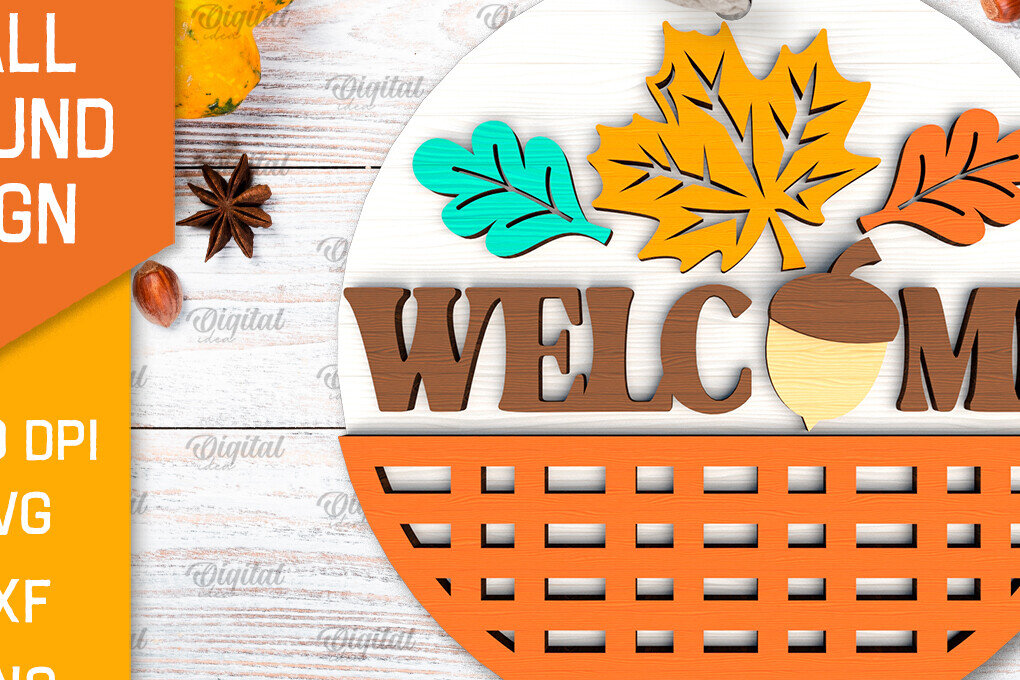 Intra απο ξύλο plywood  Χρώμα wenge 3mm-4mm πάχος - Στρογγυλή πινακίδα πτώσης με λέιζερ. Φθινοπωρινό σημάδι Δίασταση 30x20 cm INTRAFABR-69462236