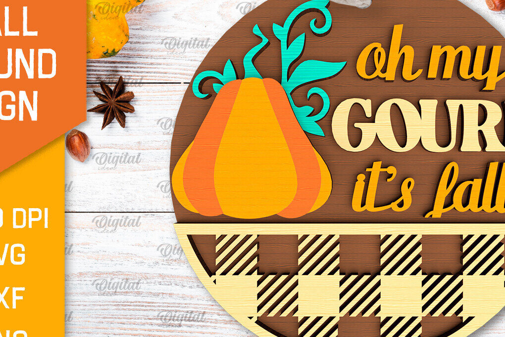 Intra απο ξύλο plywood  Χρώμα wenge 3mm-4mm πάχος - Στρογγυλή πινακίδα πτώσης με λέιζερ. Φθινοπωρινό σημάδι Δίασταση 30x20 cm INTRAFABR-78720147