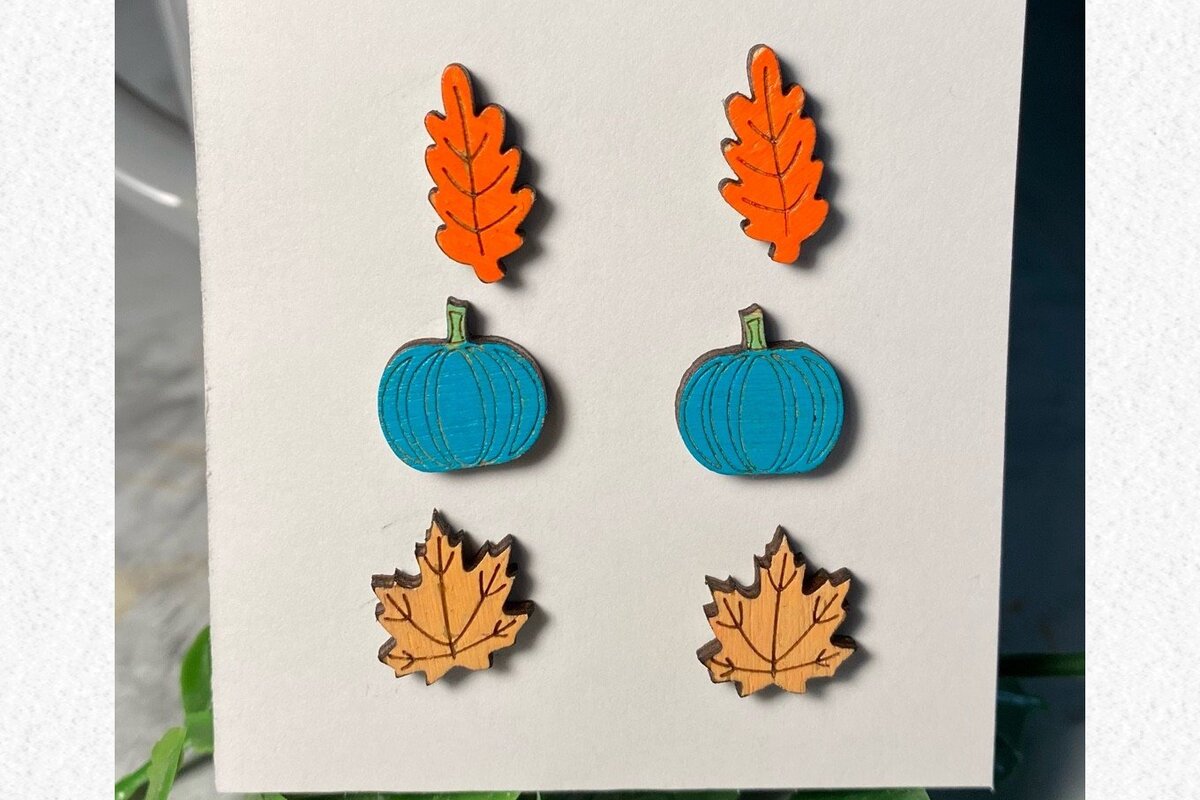 Intra απο ξύλο plywood  Χρώμα wenge 3mm-4mm πάχος - Πακέτο Laser Σκουλαρίκια Fall Stud Δίασταση 3x3 cm INTRAFABR-72823540