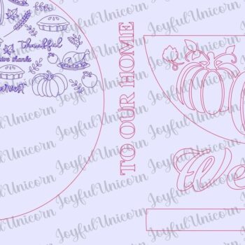 Intra απο ξύλο plywood  Χρώμα wenge 3mm-4mm πάχος - Fall Welcome Door Hanger Δίασταση 20x20 cm INTRAFABR-101810898 - Image 2