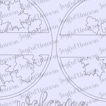 Intra απο ξύλο plywood  Χρώμα wenge 3mm-4mm πάχος - Πινακίδα καλωσορίσματος | Φθινοπωρινό σημάδι Δίασταση 20x20 cm INTRAFABR-66866616 - Image 3