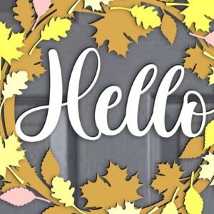 Intra απο ξύλο plywood  Χρώμα wenge 3mm-4mm πάχος - Φθινοπωρινό σημάδι καλωσορίσματος Δίασταση 34x37 cm INTRAFABR-66863863