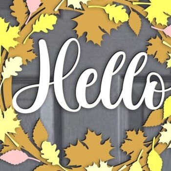 Intra απο ξύλο plywood Χρώμα wenge 3mm-4mm πάχος - Φθινοπωρινό σημάδι καλωσορίσματος Δίασταση 34x37 cm INTRAFABR-66863863 - Image 1