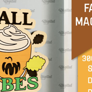 Intra απο ξύλο plywood  Χρώμα wenge 3mm-4mm πάχος - Φθινοπωρινή κοπή με μαγνήτη με λέιζερ. Φθινοπωρινό Δίασταση 30x20 cm INTRAFABR-60333628