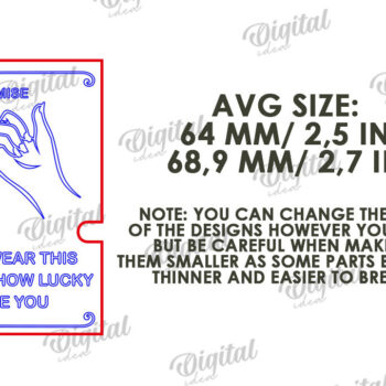 Intra απο ξύλο plywood  Χρώμα wenge 3mm-4mm πάχος - Οικογενειακή θήκη βραχιολιού κοπής με λέιζερ Δίασταση 4x4 cm INTRAFABR-32559214 - Image 2