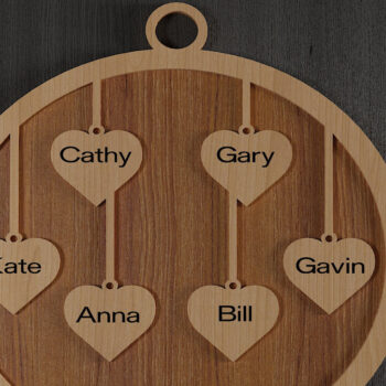 Intra απο ξύλο plywood  Χρώμα wenge 3mm-4mm πάχος - Πίνακες γενεθλίων οικογενειακών εορτασμών 480 Δίασταση 30x20 cm INTRAFABR-28543099 - Image 6