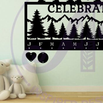 Intra απο ξύλο plywood  Χρώμα wenge 3mm-4mm πάχος - Ημερολόγιο οικογενειακών γιορτών Laser Δίασταση 40x50 cm INTRAFABR-28695939 - Image 2