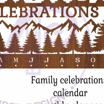 Intra απο ξύλο plywood  Χρώμα wenge 3mm-4mm πάχος - Ημερολόγιο οικογενειακών γιορτών Laser Δίασταση 40x50 cm INTRAFABR-28695939 - Image 3