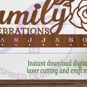 Intra απο ξύλο plywood  Χρώμα wenge 3mm-4mm πάχος - Οικογενειακές γιορτές Rose Calendar Δίασταση 40x50 cm INTRAFABR-28694248