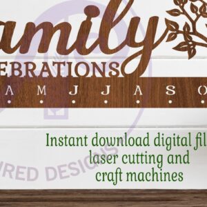 Intra απο ξύλο plywood  Χρώμα wenge 3mm-4mm πάχος - Ημερολόγιο Δέντρων Οικογενειακών Εορτασμών Δίασταση 40x50 cm INTRAFABR-28695160