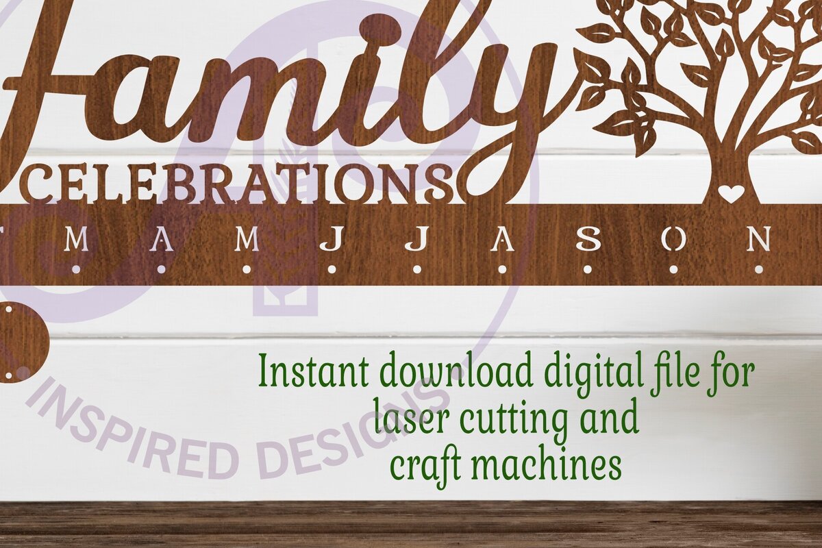 Intra απο ξύλο plywood  Χρώμα wenge 3mm-4mm πάχος - Ημερολόγιο Δέντρων Οικογενειακών Εορτασμών Δίασταση 40x50 cm INTRAFABR-28695160