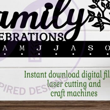 Intra απο ξύλο plywood  Χρώμα wenge 3mm-4mm πάχος - Ημερολόγιο Δέντρων Οικογενειακών Εορτασμών Δίασταση 40x50 cm INTRAFABR-28695160 - Image 2