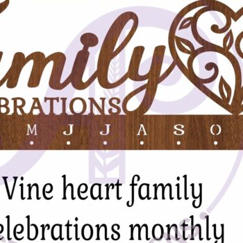 Intra απο ξύλο plywood  Χρώμα wenge 3mm-4mm πάχος - Οικογενειακές γιορτές Ημερολόγιο Vine Heart Δίασταση 40x50 cm INTRAFABR-28695392 - Image 3