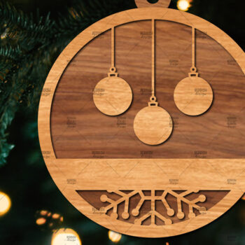 Intra απο ξύλο plywood  Χρώμα wenge 3mm-4mm πάχος - Οικογενειακή Χριστουγεννιάτικη Διακόσμηση Δίασταση 20x20 cm INTRAFABR-57752939 - Image 1