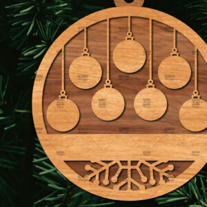 Intra απο ξύλο plywood  Χρώμα wenge 3mm-4mm πάχος - Οικογενειακή Χριστουγεννιάτικη Διακόσμηση Δίασταση 20x20 cm INTRAFABR-74665001