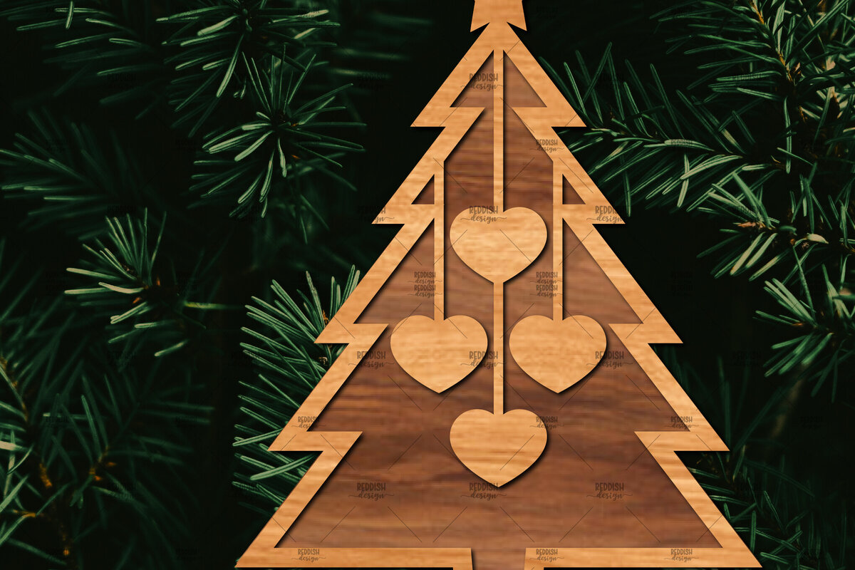 Intra απο ξύλο plywood  Χρώμα wenge 3mm-4mm πάχος - Οικογενειακή Χριστουγεννιάτικη Διακόσμηση Δίασταση 20x20 cm INTRAFABR-74665979