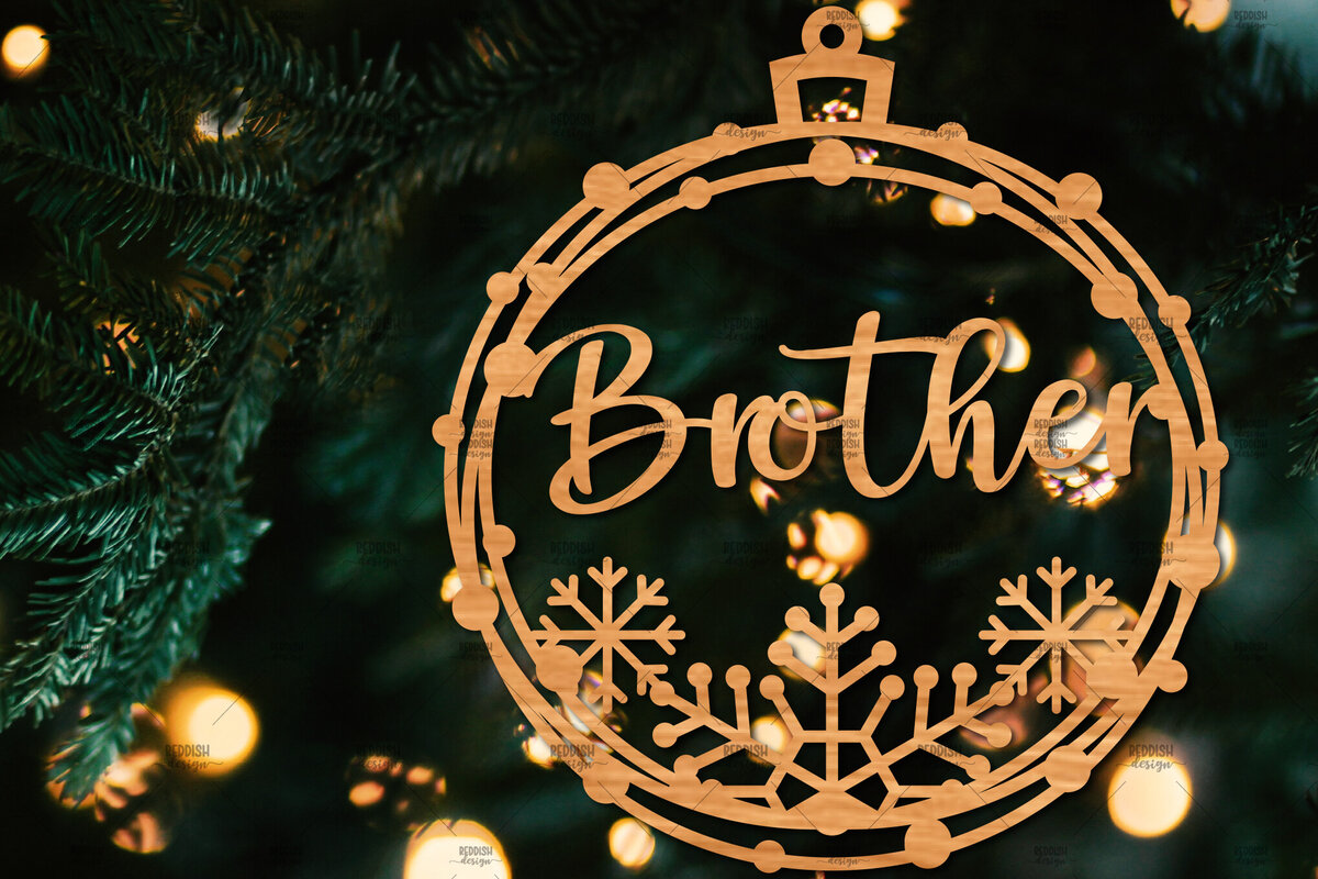 Intra απο ξύλο plywood  Χρώμα wenge 3mm-4mm πάχος - Οικογενειακή Χριστουγεννιάτικη Διακόσμηση Δίασταση 20x20 cm INTRAFABR-72443267