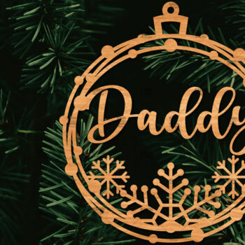 Intra απο ξύλο plywood  Χρώμα wenge 3mm-4mm πάχος - Οικογενειακή Χριστουγεννιάτικη Διακόσμηση Δίασταση 20x20 cm INTRAFABR-72470686 - Image 1