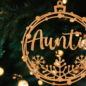 Intra απο ξύλο plywood  Χρώμα wenge 3mm-4mm πάχος - Οικογενειακή Χριστουγεννιάτικη Διακόσμηση Δίασταση 20x20 cm INTRAFABR-59395852