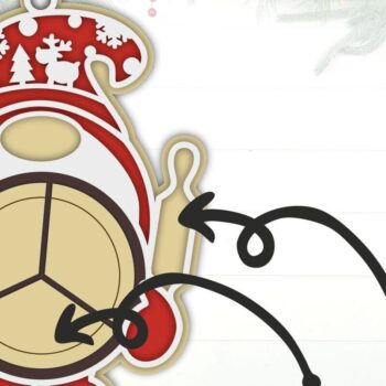 Intra απο ξύλο plywood  Χρώμα wenge 3mm-4mm πάχος - Οικογενειακή δέσμη χριστουγεννιάτικων στολιδιών Laser Δίασταση 20x20 cm INTRAFABR-32558166 - Image 4