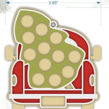 Intra απο ξύλο plywood  Χρώμα wenge 3mm-4mm πάχος - Οικογενειακή δέσμη χριστουγεννιάτικων στολιδιών Laser Δίασταση 20x20 cm INTRAFABR-32558166 - Image 10