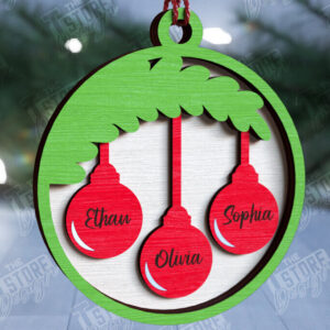 Intra απο ξύλο plywood  Χρώμα wenge 3mm-4mm πάχος - Οικογενειακό Χριστουγεννιάτικο Στολίδι | Ιδέα δώρου Δίασταση 6x6 cm INTRAFABR-77101845