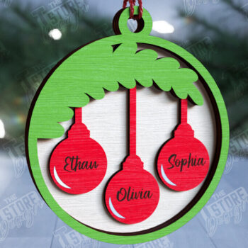 Intra απο ξύλο plywood  Χρώμα wenge 3mm-4mm πάχος - Οικογενειακό Χριστουγεννιάτικο Στολίδι | Ιδέα δώρου Δίασταση 6x6 cm INTRAFABR-77101845 - Image 1