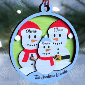 Intra απο ξύλο plywood  Χρώμα wenge 3mm-4mm πάχος - Οικογενειακό Χριστουγεννιάτικο Στολίδι | Ιδέα δώρου Δίασταση 6x6 cm INTRAFABR-71426139 - Image 1