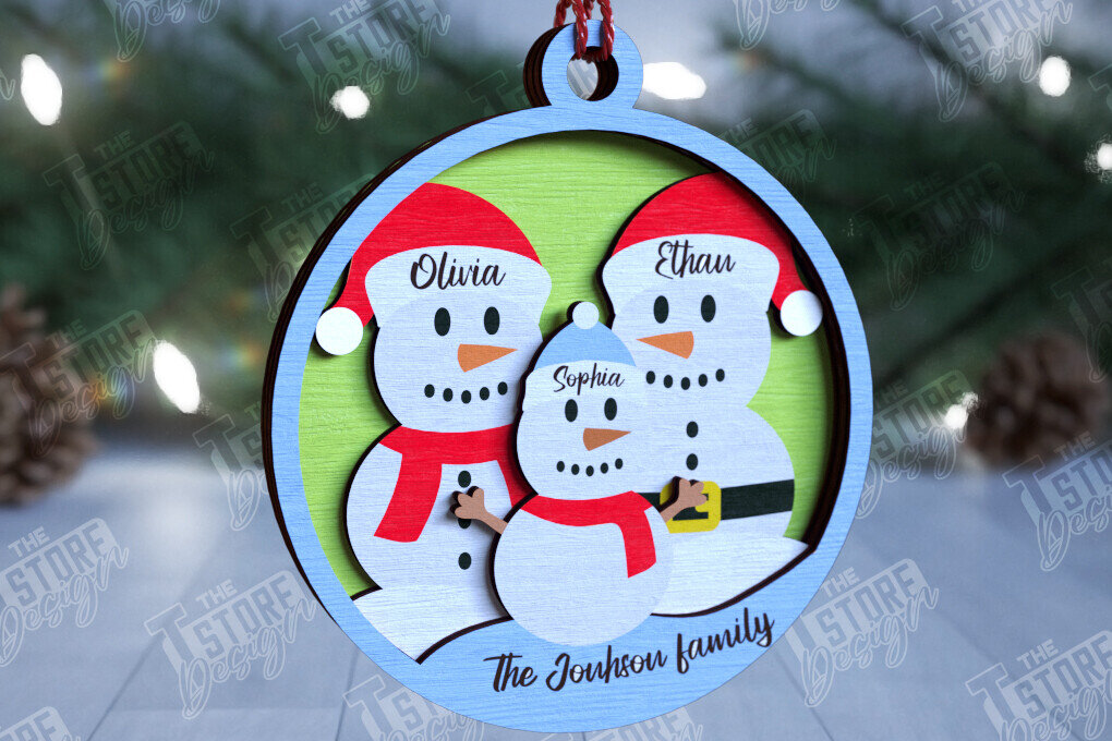 Intra απο ξύλο plywood  Χρώμα wenge 3mm-4mm πάχος - Οικογενειακό Χριστουγεννιάτικο Στολίδι | Ιδέα δώρου Δίασταση 6x6 cm INTRAFABR-71426139