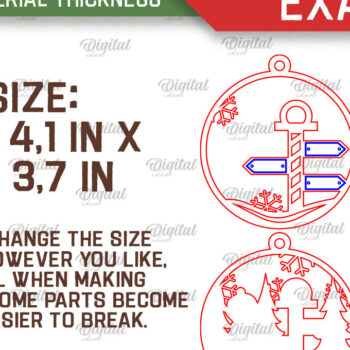 Intra απο ξύλο plywood  Χρώμα wenge 3mm-4mm πάχος - Οικογενειακό χριστουγεννιάτικο στολίδι με λέιζερ Δίασταση 6x6 cm INTRAFABR-41667815 - Image 2