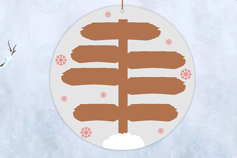 Intra απο ξύλο plywood  Χρώμα wenge 3mm-4mm πάχος - Οικογενειακό Χριστουγεννιάτικο Στολίδι Png Design Δίασταση 20x25 cm INTRAFABR-82011309