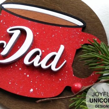 Intra απο ξύλο plywood  Χρώμα wenge 3mm-4mm πάχος - Οικογενειακό Χριστουγεννιάτικο Στολίδι Δίασταση 6x6 cm INTRAFABR-118350489 - Image 3