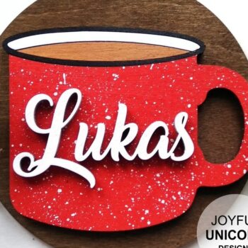 Intra απο ξύλο plywood  Χρώμα wenge 3mm-4mm πάχος - Οικογενειακό Χριστουγεννιάτικο Στολίδι Δίασταση 6x6 cm INTRAFABR-118350489 - Image 6