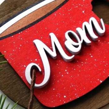 Intra απο ξύλο plywood  Χρώμα wenge 3mm-4mm πάχος - Οικογενειακό Χριστουγεννιάτικο Στολίδι Δίασταση 6x6 cm INTRAFABR-118350489 - Image 9