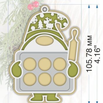 Intra απο ξύλο plywood  Χρώμα wenge 3mm-4mm πάχος - Οικογενειακά μπισκότα Στολίδι Δίασταση 6x6 cm INTRAFABR-37539354 - Image 5