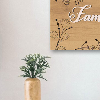 Intra απο ξύλο plywood Χρώμα wenge 3mm-4mm πάχος - Διακοσμητικό Πάνελ τοίχου FAMILY, κομμένα αρχεία Δίασταση 15x15 cm INTRAFABR-89849417 - Image 2