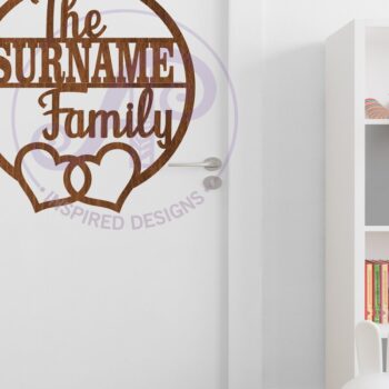 Intra απο ξύλο plywood Χρώμα wenge 3mm-4mm πάχος - Family Hearts Suname Sign Δίασταση 20x20 cm INTRAFABR-118645847 - Image 4